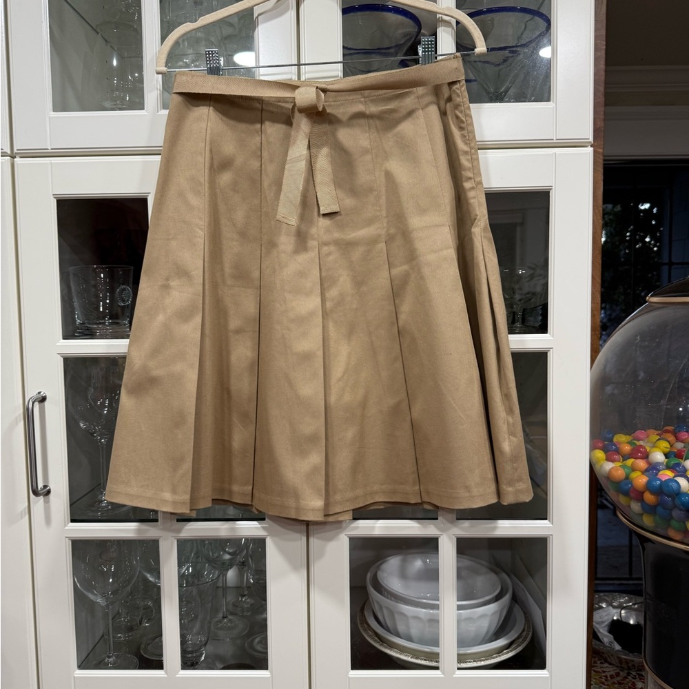 GAP Beige A-Line Skirt with Tie Waist